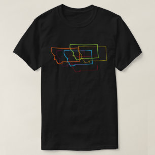 Camiseta borrão do orgulho de montana