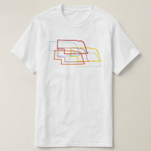 Camiseta borrão do orgulho de nebraska