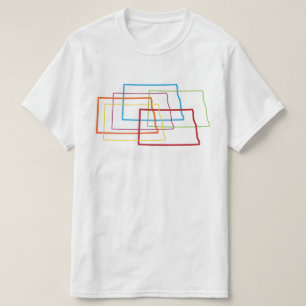 Camiseta borrão do orgulho do dakota do norte