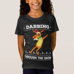 Camiseta Borrar Através Da Neve Reindeer Feia Natal S