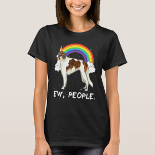 Camiseta Borzoi Arco-íris Eca Pessoas Unicórnio Cachorro
