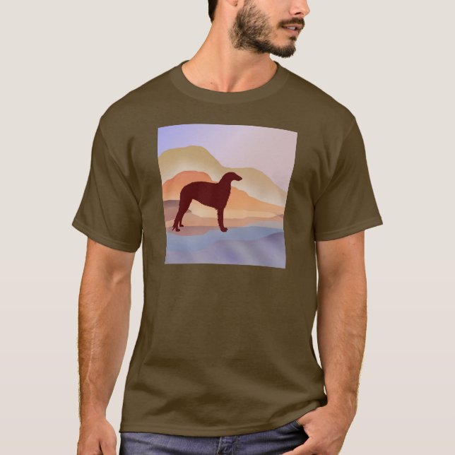 Camiseta Borzoi da miragem da montanha (Frente)
