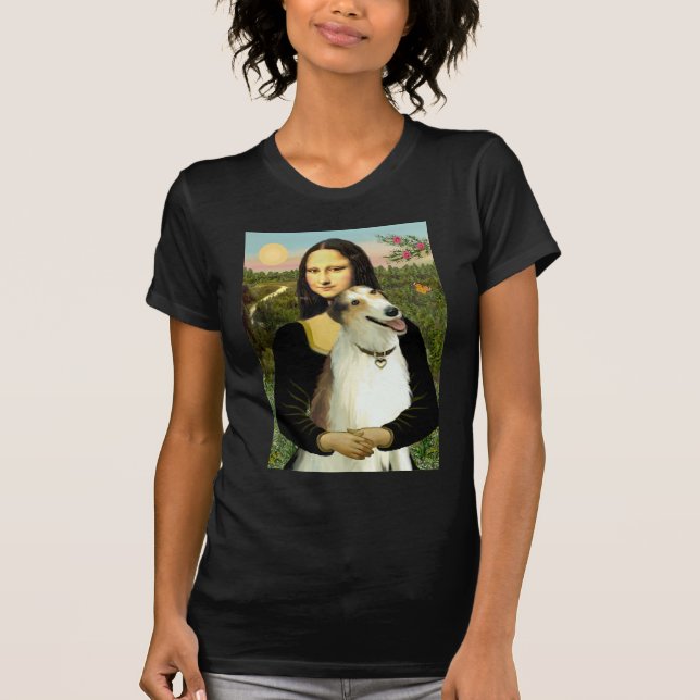 Camiseta Borzoi de Mona Lisa (Frente)