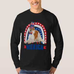 Camiseta Borzoi Dog Rainbow Leopard Merica Flag 4th Jul