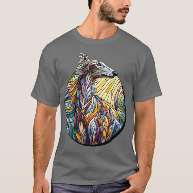 Camiseta Borzoi engraçado (Frente)