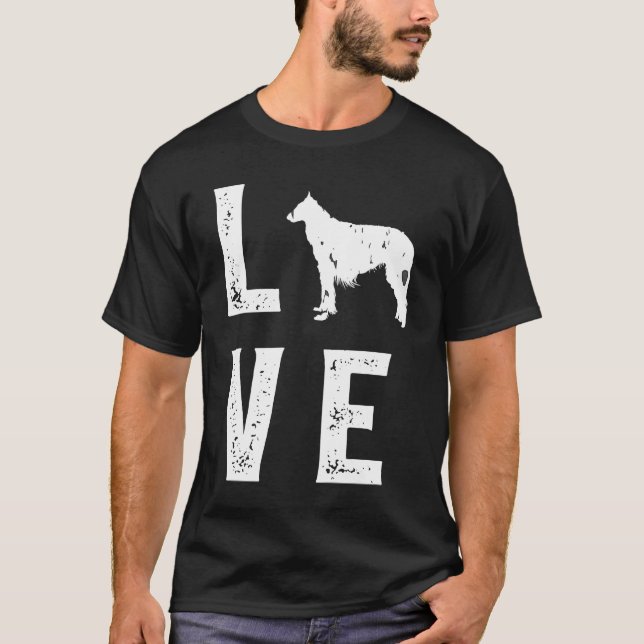 Camiseta Borzoi Love  1 (Frente)