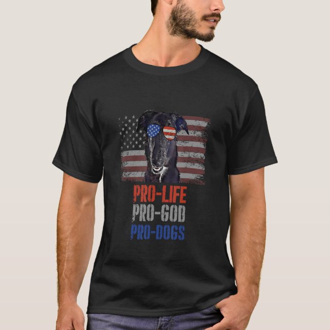 Camiseta Borzoi Pro Life Pro God Pro Cães (Frente)