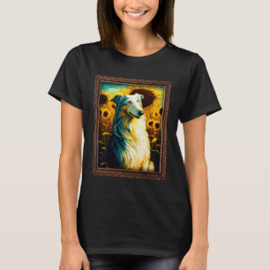 Camiseta Borzoin Pintura Flor de Girassol Mãe Mulheres Flor