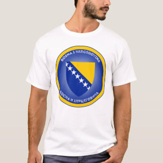 Camiseta Bosnia and Herzegovina Coat of Arms Circle Shape