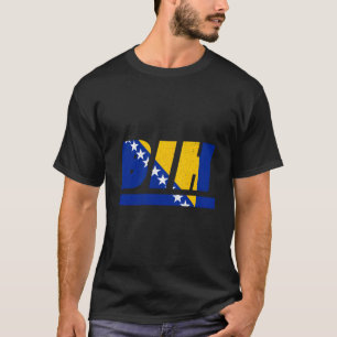 Camiseta Bósnia e Herzegovina Bih Bósnia Com Bandeira