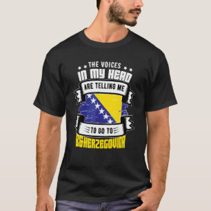 Camiseta Bósnia e Herzegovina na Minha Cabeça