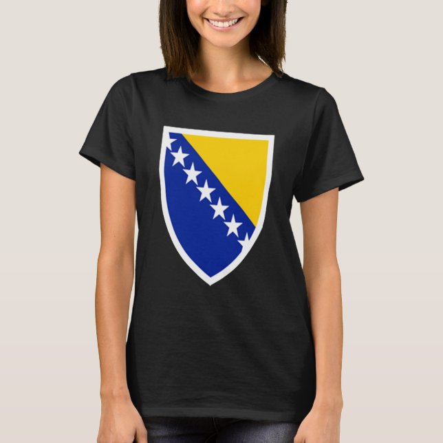 Camiseta Bosnia Emblem Flag Proud Bosnian (Frente)