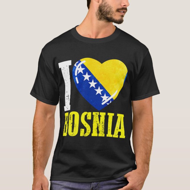 Camiseta Bósnia eu amo Bósnia (Frente)