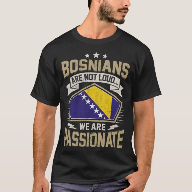Camiseta Bosnia Flag Passionate Bosnians Girls & Women (Frente)