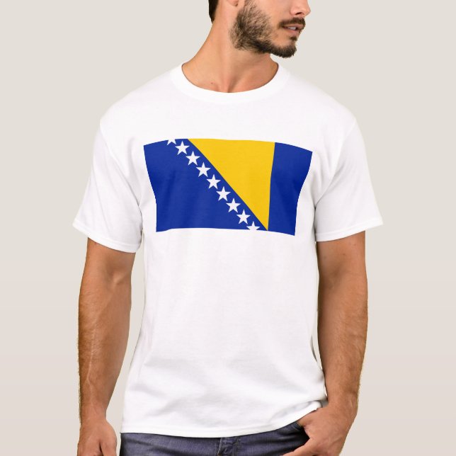 Camiseta Bosnia Flag T-Shirt, Patriotic T-Shirts (Frente)