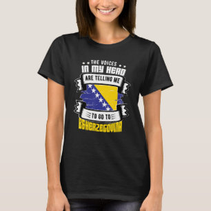 Camiseta Bósnia-Herzegovina Na Minha Cabeça