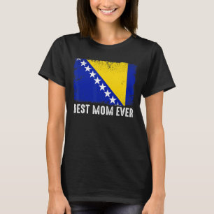 Camiseta Bósnia-Herzegovina Sinalizador Melhor Mãe Da Famíl