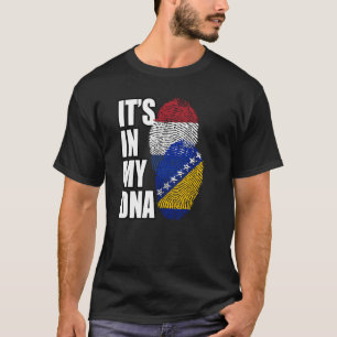 Camiseta Bósnio E Patrimônio Da Bandeira Do DNA Mix Neerlan