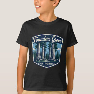 Camiseta Bosque dos fundadores da Califórnia redwoods natur