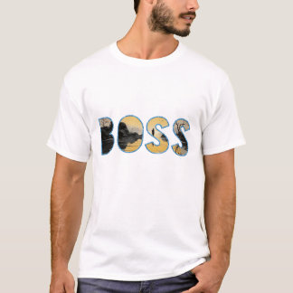 Camiseta BOSS - Design de Citação de Liderança em Negrito p
