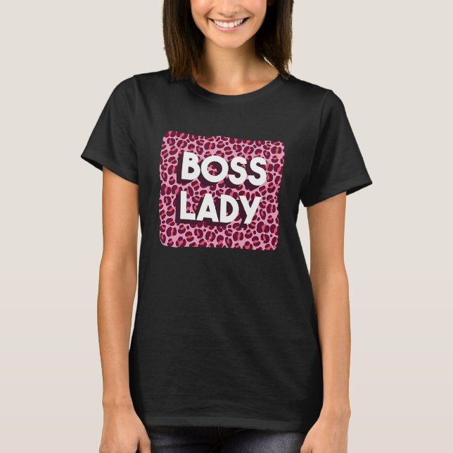 Camiseta Boss Lady Powerful Woman Working From Home Feminis (Frente)