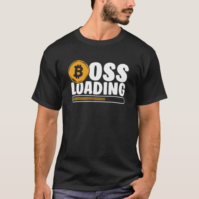 Camiseta Boss Loading Crypto Cryptocurrency Blockchain Bitc (Frente)