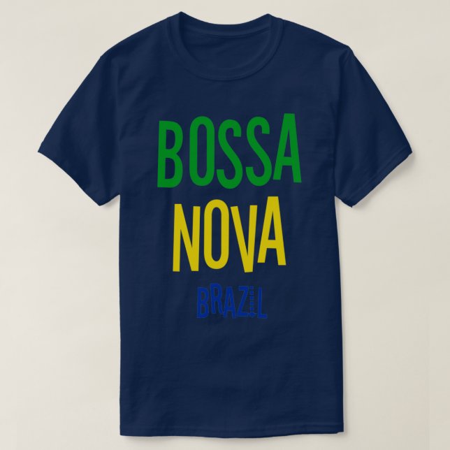 Camiseta Bossa Nova Brasil Vintage Jazz Music (Frente do Design)