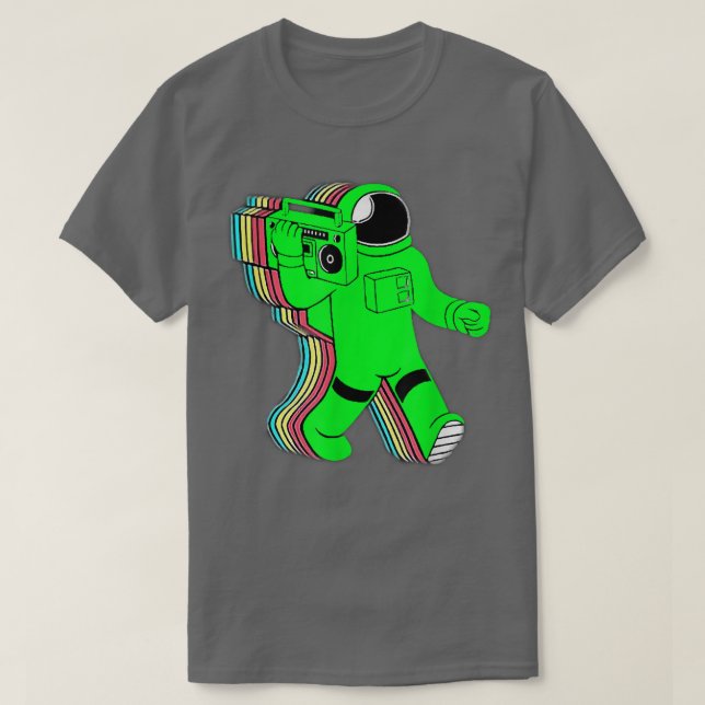 Camiseta Bosstronaut Astronaut Boombox T-Shirt T-Shirt (Frente do Design)