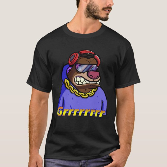 Camiseta Bossy Bear Club NFT Non Fungible Artwork Grrr Grow (Frente)