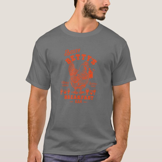 Camiseta Bossy Betty's Breakfast Bar: World Famous Scotch E (Frente)