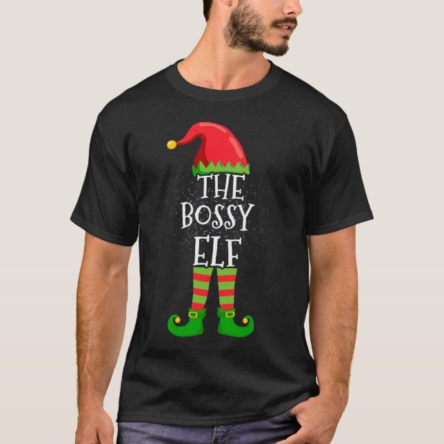 Camiseta Bóssy Elf Family Matando o Grupo de Natal Engraçad (Frente)