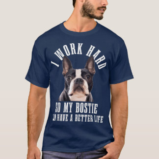 Camiseta Bostie Mãe Cão Pai Engraçado Boston Terrier