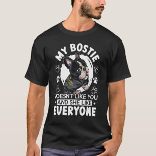 Camiseta Bostie Mãe Cute Boston Terrier Dog Men Mulheres