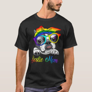 Camiseta Bostie Mãe Por Lgbt Pride Boston Terrier Dogs