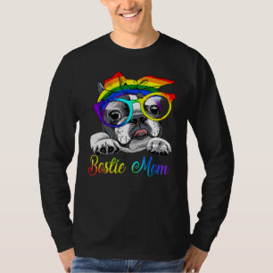 Camiseta Bostie Mãe Por Lgbt Pride Boston Terrier Dogs