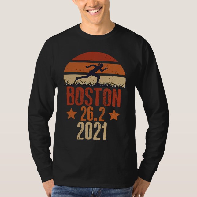 Camiseta Boston 2021 Marathon Runner 26 2 Miles (Frente)