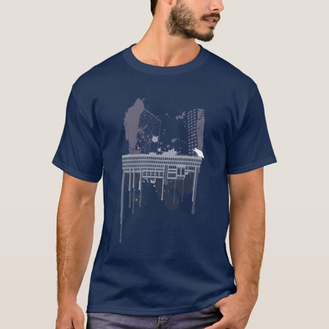 Camiseta Boston brutal (versão azul) (Frente)