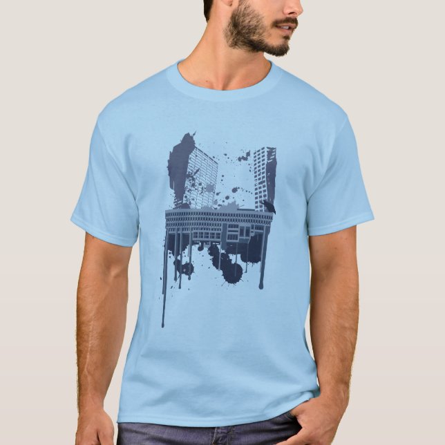 Camiseta Boston brutal (versão azul) (Frente)