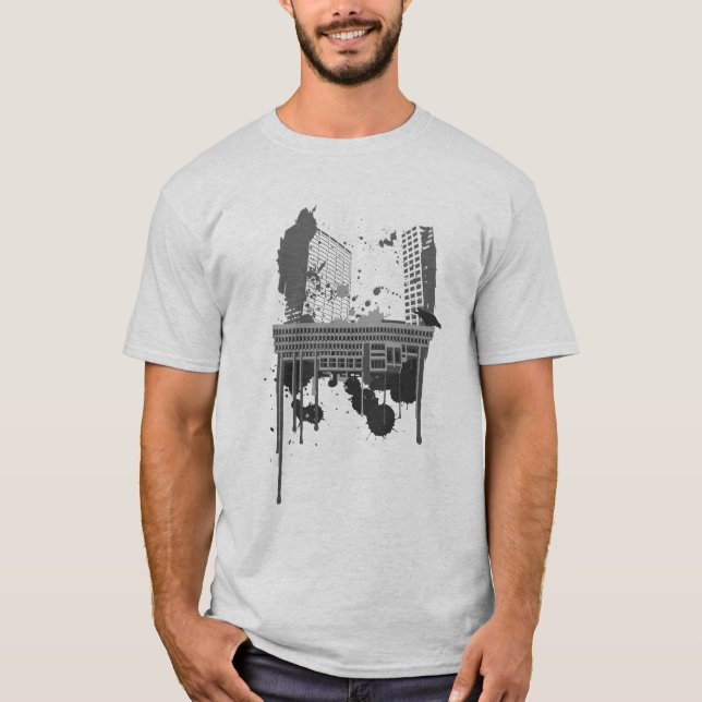 Camiseta Boston brutal (versão cinzenta) (Frente)