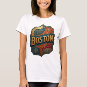 Camiseta BOSTON Dourada Icônica