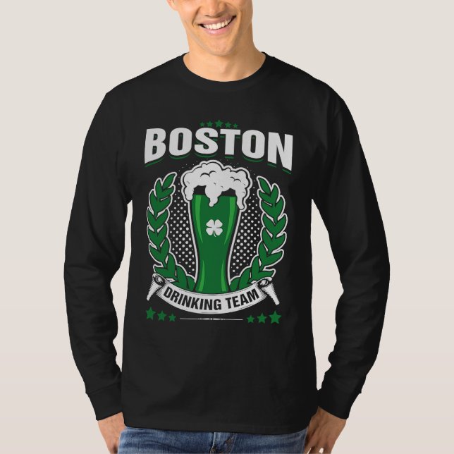 Camiseta Boston Drinking Team St Patrick's Day (Frente)