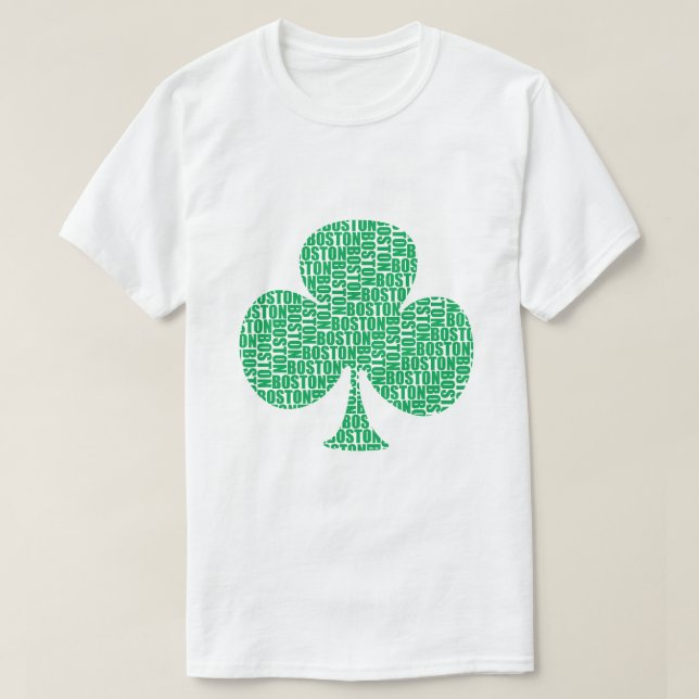 Camiseta Boston Irish Clover T-Shirts (Frente do Design)