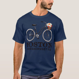 Camiseta Boston Massachusetts Bike Flowers Basket Summer Tr