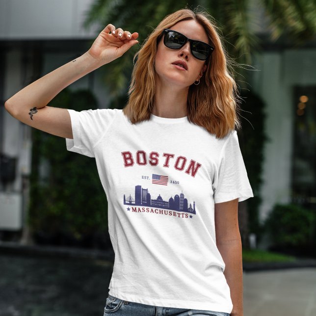 Camiseta Boston Massachusetts Est. 1630 Travel (Criador carregado)