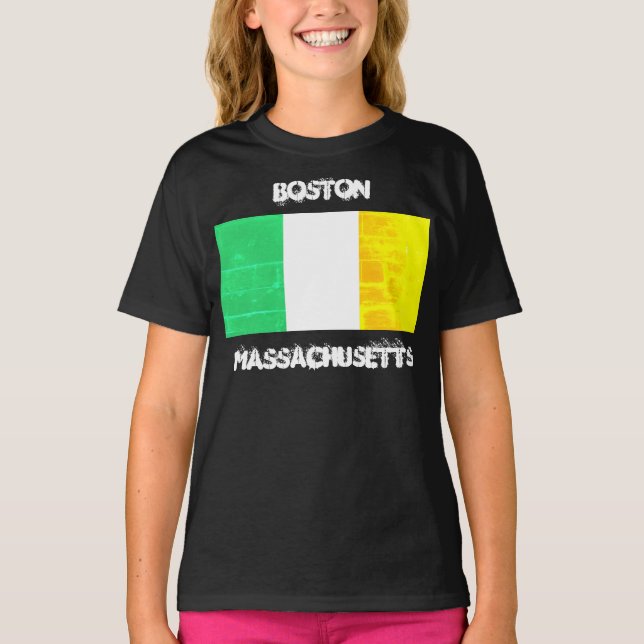 Camiseta Boston Massachusetts Irish Pride – Celtic Roots (Frente)