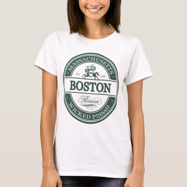 Camiseta Boston Massachusetts - pissah mau (Frente)