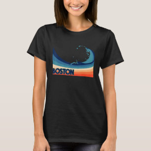 Camiseta Boston Massachusetts Retro Harbor Velejando e pesc
