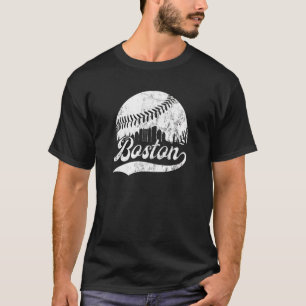 Camiseta Boston Massachusetts Vintage Skyline Roupa