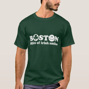 Camiseta boston milhas de sorrisos irlandeses