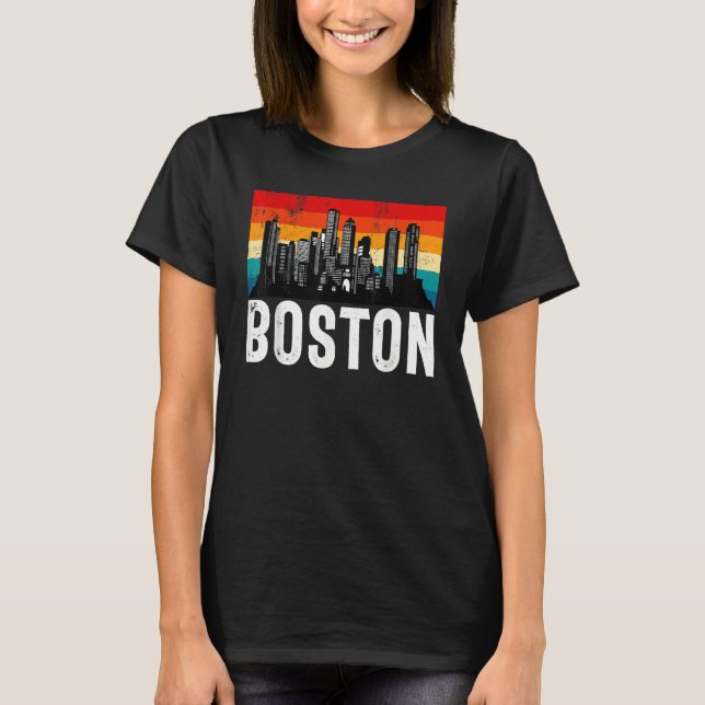 Camiseta Boston  Retro Boston  Boston Massachusetts (Frente)
